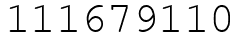 Число 111679110.