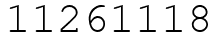 Число 11261118.