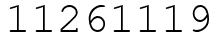 Число 11261119.