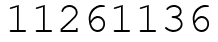 Число 11261136.