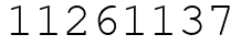 Число 11261137.
