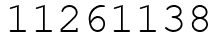 Число 11261138.
