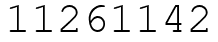 Число 11261142.