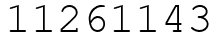 Число 11261143.