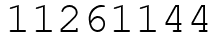 Число 11261144.