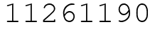 Число 11261190.