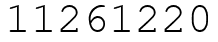 Число 11261220.