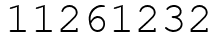 Число 11261232.