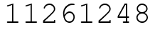 Число 11261248.