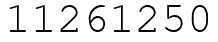 Число 11261250.