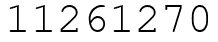 Число 11261270.