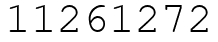 Число 11261272.