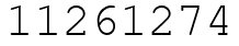 Число 11261274.