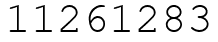 Число 11261283.
