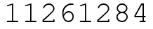 Число 11261284.