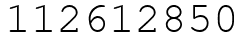 Число 112612850.