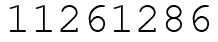 Число 11261286.