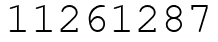 Число 11261287.