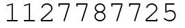 Число 1127787725.