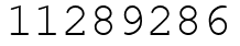 Число 11289286.