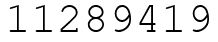 Число 11289419.