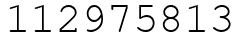 Число 112975813.