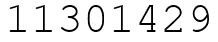 Число 11301429.