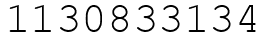 Число 1130833134.