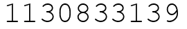Число 1130833139.