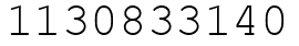 Число 1130833140.