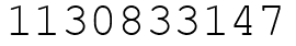 Число 1130833147.