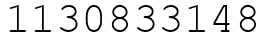 Число 1130833148.
