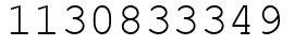 Число 1130833349.