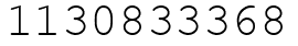 Число 1130833368.