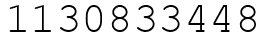 Число 1130833448.