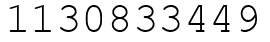 Число 1130833449.