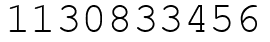 Число 1130833456.