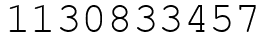 Число 1130833457.