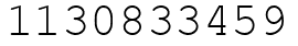 Число 1130833459.