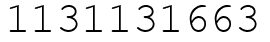 Число 1131131663.