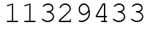 Число 11329433.