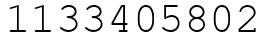 Число 1133405802.