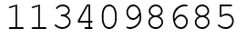 Число 1134098685.
