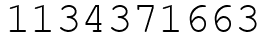 Число 1134371663.