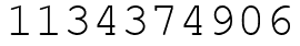 Число 1134374906.