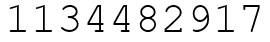 Число 1134482917.