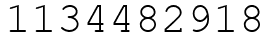 Число 1134482918.