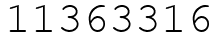 Число 11363316.