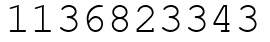 Число 1136823343.