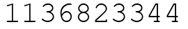 Число 1136823344.
